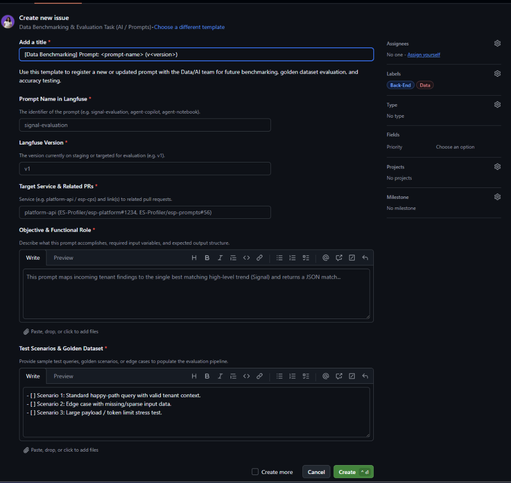 GitHub Issue Form Fields